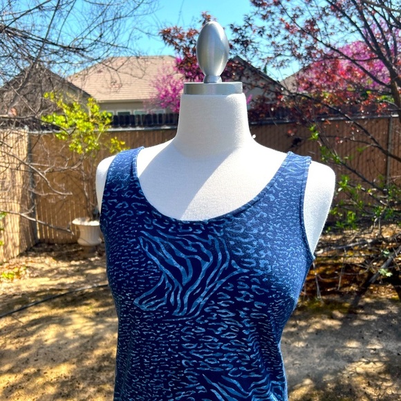 FRESH PRODUCE 🍋 Blue Patterned Sleeveless Dress - Picture 4 of 5